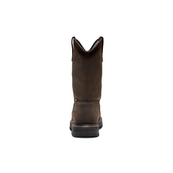 Men's Cincinnati Pull-On 90° Heel Waterproof Work Boot (Carbon Toe) | Chocolate Brown/Black