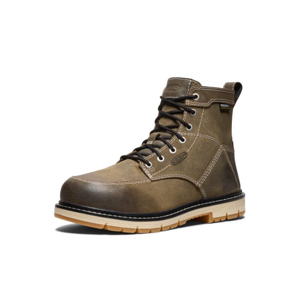 Women's San Jose 6 Waterproof 90° Heel Boot (Aluminum Toe) | Steel Grey/Gum