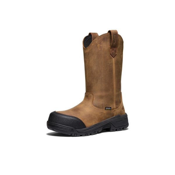 Women's Evanston Pull-On Waterproof Boot (Carbon Toe) | Bison/Black
