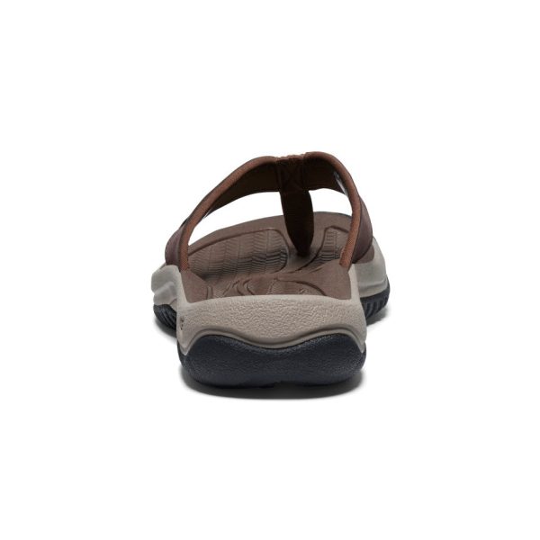 Men's Kona Leather Flip-Flop  |  Java/Dark Earth