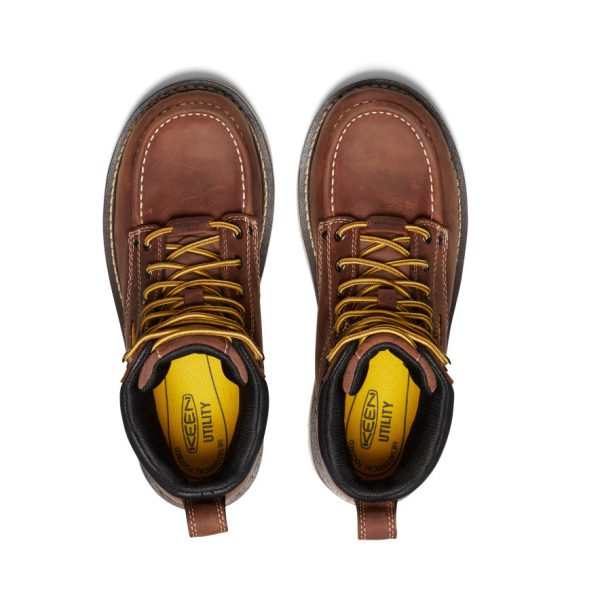 Men's Cincinnati 6 Waterproof 90° Heel Boot (Carbon Toe)  |  Tuscan Red/Sandshell